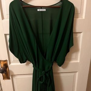 Reformation Winslow Dress (Emerald Green)